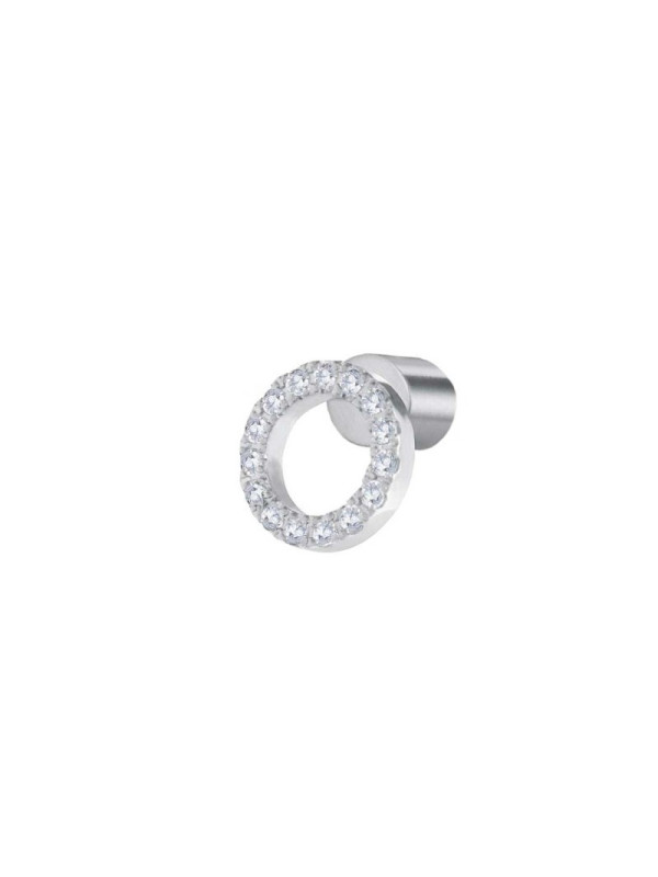 copy of copy of copy of Monorecchino Donna Marlù in acciaio a cerchio 28,50mm con zirconi 31OR0027-W