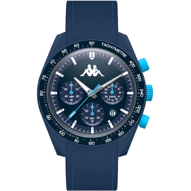 Orologio Cronografo Donna Kappa KW-040 Cinturino in Silicone Blu Cassa 45mm Orologio Cronografo Donna Kappa KW-040 Cinturino in Silicone Blu Cassa 45mm