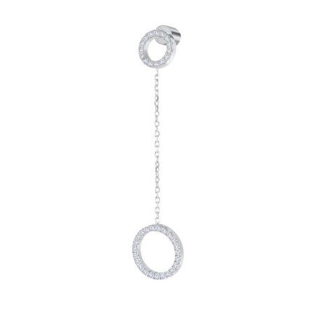 copy of copy of copy of copy of copy of Monorecchino Donna Marlù in acciaio a cerchio 28,50mm con zirconi 31OR0027-W