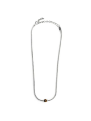 Collana Uomo Marlù catena snake in acciaio e occhio di tigre 13CO0153-M