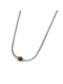 Collana Uomo Marlù catena snake in acciaio e occhio di tigre 13CO0153-M