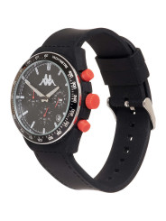 Orologio Cronografo Unisex Kappa KW-049 Cinturino in Silicone Nero Cassa 45mm
