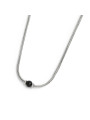 Collana Uomo catena snake Marlù in acciaio con sfera onice 13CO0153-N