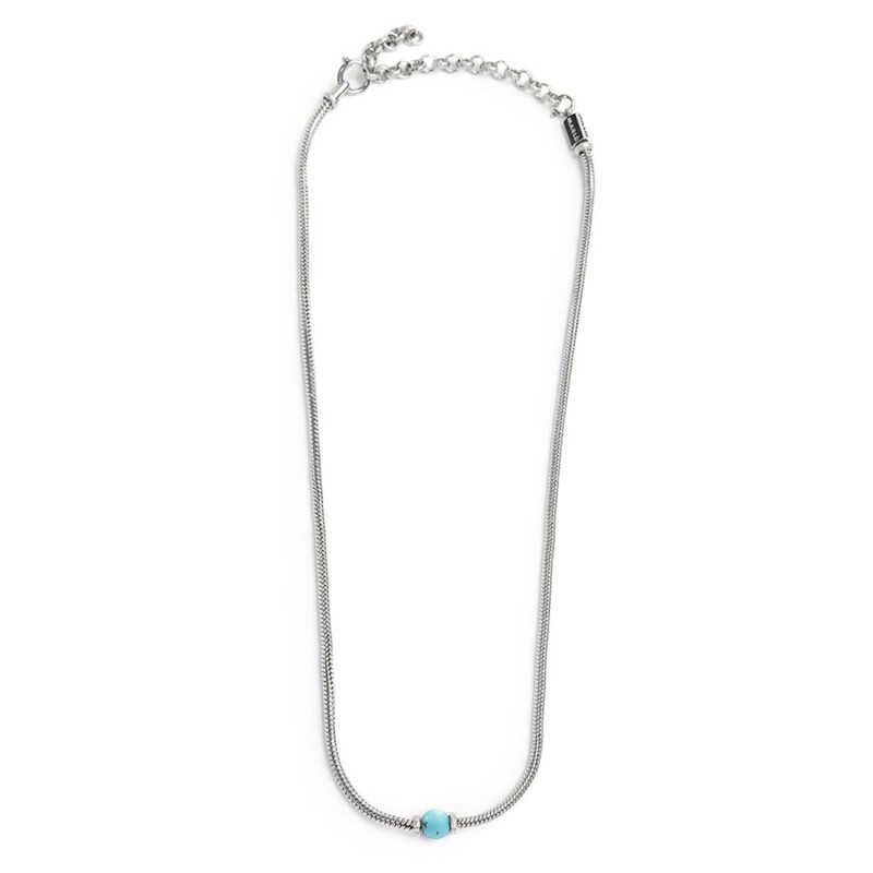 copy of copy of Collana Uomo Marlù catena snake in acciaio e occhio di tigre 13CO0153-M