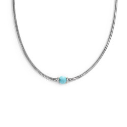 copy of copy of Collana Uomo Marlù catena snake in acciaio e occhio di tigre 13CO0153-M