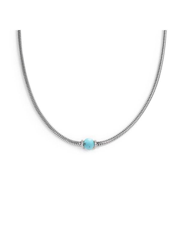 copy of copy of Collana Uomo Marlù catena snake in acciaio e occhio di tigre 13CO0153-M
