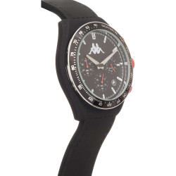 Orologio Cronografo Unisex Kappa KW-049 Cinturino in Silicone Nero Cassa 45mm