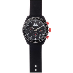 Orologio Cronografo Unisex Kappa KW-049 Cinturino in Silicone Nero Cassa 45mm