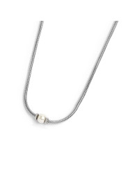 Collana Uomo Marlù 13CO0153-W catena snake con sfera centrale Bianca