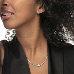 Collana Uomo Marlù 13CO0153-W catena snake con sfera centrale Bianca