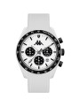 Orologio Cronografo Unisex Kappa KW-035 Cinturino in Silicone Bianco Cassa 45mm