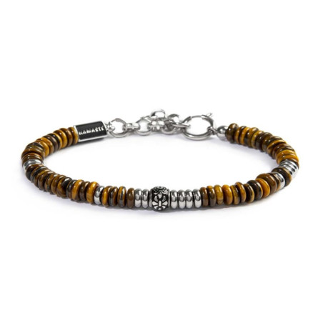 copy of copy of copy of copy of copy of Collana Uomo Marlù catena snake in acciaio e occhio di tigre 13CO0153-M