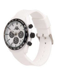 Orologio Cronografo Unisex Kappa KW-035 Cinturino in Silicone Bianco Cassa 45mm