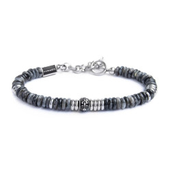 copy of copy of copy of copy of copy of copy of Collana Uomo Marlù catena snake in acciaio e occhio di tigre 13CO0153-M