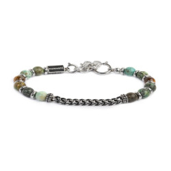 copy of copy of copy of copy of copy of copy of copy of Collana Uomo Marlù catena snake in acciaio e occhio di tigre 13CO0153-M
