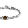 Bracciale Unisex Marlù 13BR137-M catena snake con sfera centrale marrone