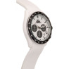 Orologio Cronografo Unisex Kappa KW-035 Cinturino in Silicone Bianco Cassa 45mm