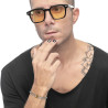Bracciale Unisex Marlù 13BR137-M catena snake con sfera centrale marrone