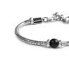 Bracciale Unisex Marlù 13BR137-N catena snake con sfera centrale nero