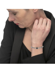 Bracciale Unisex Marlù 13BR137-N catena snake con sfera centrale nero