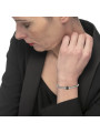 Bracciale Unisex Marlù 13BR137-N catena snake con sfera centrale nero