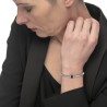 Bracciale Unisex Marlù 13BR137-N catena snake con sfera centrale nero