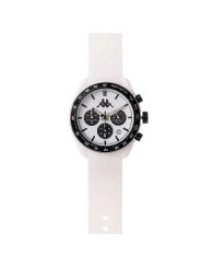 Orologio Cronografo Unisex Kappa KW-035 Cinturino in Silicone Bianco Cassa 45mm