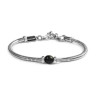 Bracciale Unisex Marlù 13BR137-N catena snake con sfera centrale nero