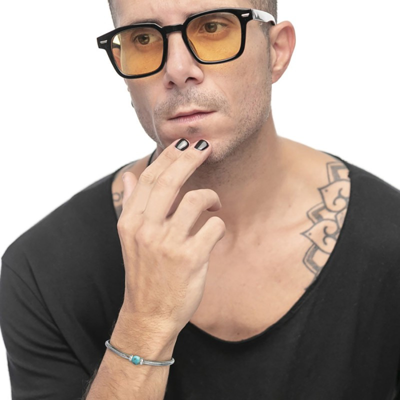 Bracciale Marlù 13BR137-T Catena Snake con Sfera Turchese | Bracciali Marlù