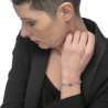 Bracciale Unisex Marlù 13BR137-V catena snake con sfera centrale verde