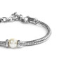 Bracciale Unisex Marlù 13BR137-W catena snake con sfera centrale bianco