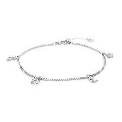 Cavigliera Donna Marlù 20CV062 stella e luna Acciaio Silver
