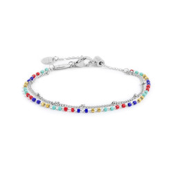 copy of copy of copy of Bracciale Donna Maralù Tennis 31BR0007G-W Sparkles Colorful in Acciaio Pvd Oro