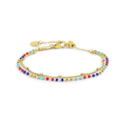 Bracciale Unisex Marlù 18BR191-T catena grumetta e myuki turchese