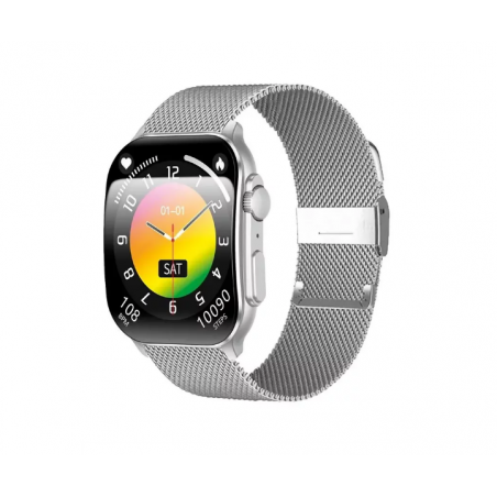 Orologio Smartwatch Unisex Smarty 2.0 SW080F Display Amoled Cinturino Acciaio Silver