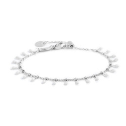 Bracciale Unisex Marlù 18BR192-W con pendenti smaltati bianco