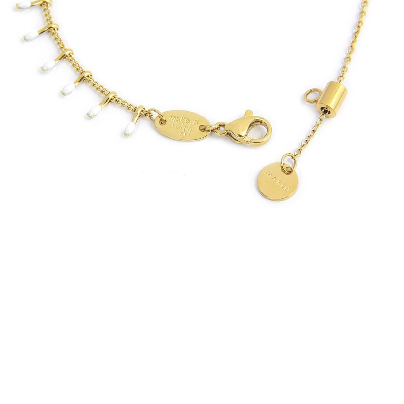 Bracciale Unisex Marlù 18BR192G-W con pendenti smaltati