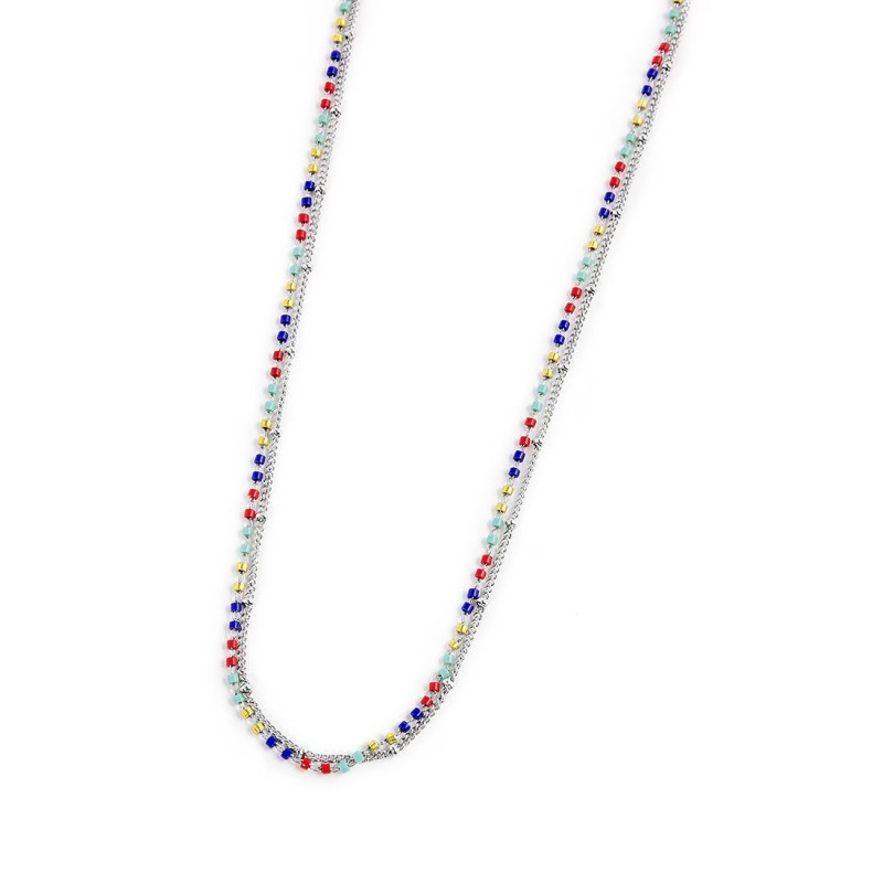 Collana Donna Marlù 18CN096-RGB catena grumetta e miyuki Collana Donna Marlù 18CN096-RGB catena grumetta e miyuki