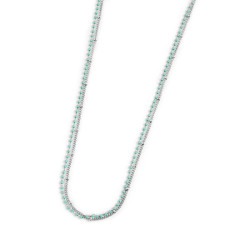 Collana Donna Marlù 18CN096-T catena grumetta e miyuki turchese