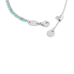 Collana Donna Marlù 18CN096-T catena grumetta e miyuki turchese