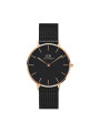 Orologio Solo Tempo Donna Daniel Wellington DW00100307 in Acciaio 316L Nero 36mm