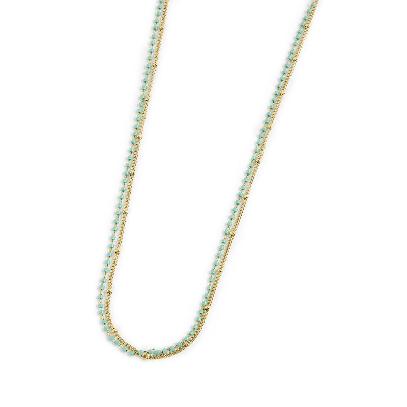 Collana Donna Marlù 18CN096G-T catena grumetta e miyuki Collana Donna Marlù 18CN096G-T catena grumetta e miyuki