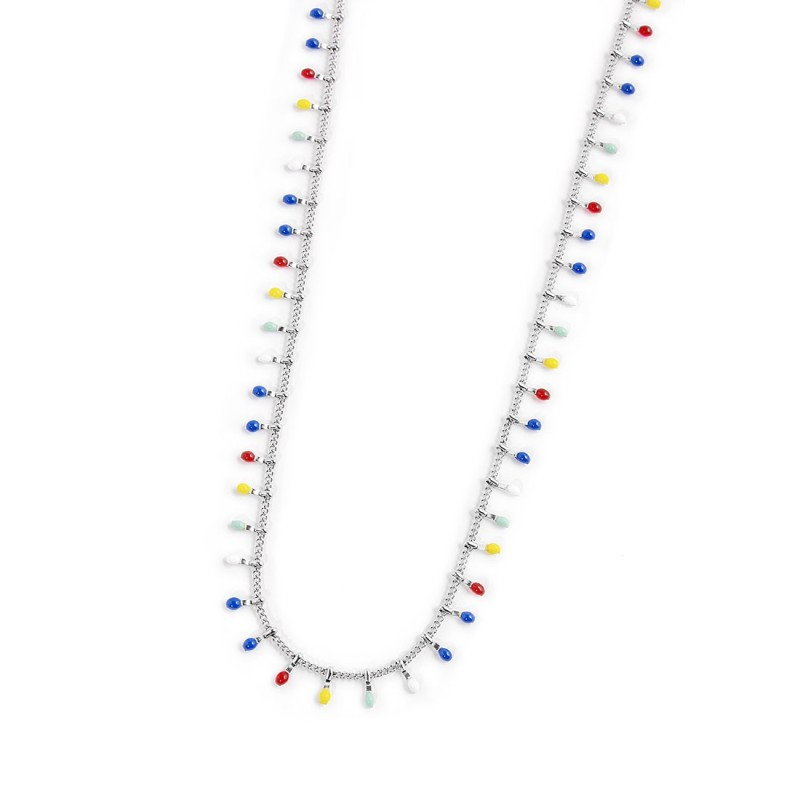 Collana Donna Marlù 18CN096G-T catena grumetta e miyuki Collana Donna Marlù 18CN096G-T catena grumetta e miyuki