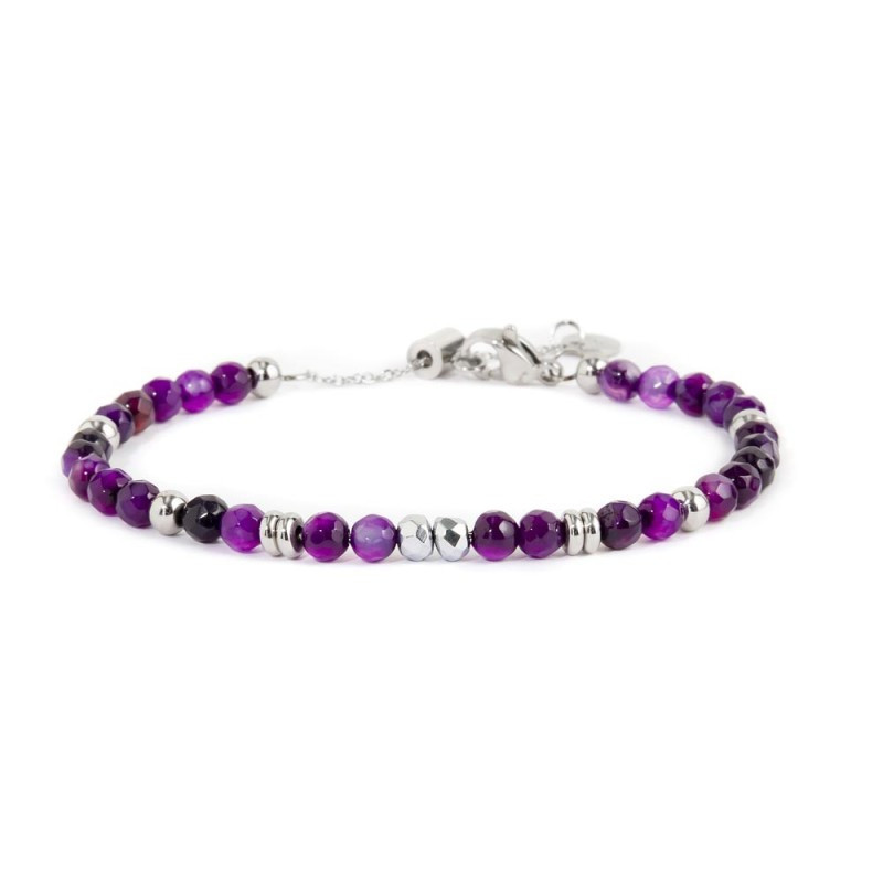 Bracciale Donna Marlù 2BR0094-P agata sfaccettata 4mm Bracciale Donna Marlù 2BR0094-P agata sfaccettata 4mm