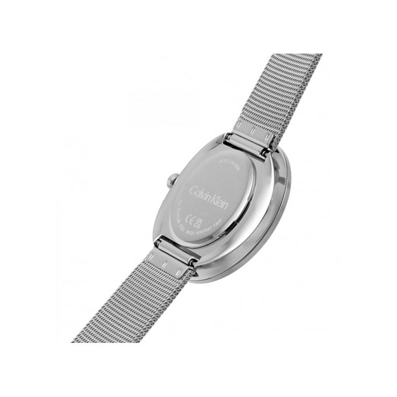 Orologio Donna Calvin Klein Sculptural twisted bezel 25200011 Acciaio Silver