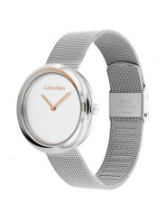 Orologio Donna Calvin Klein Sculptural twisted bezel 25200011 Acciaio Silver