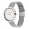 Orologio Donna Calvin Klein Sculptural twisted bezel 25200011 Acciaio Silver