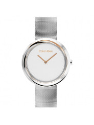 Orologio Donna Calvin Klein Sculptural twisted bezel 25200011 Acciaio Silver
