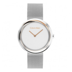 Orologio Donna Calvin Klein Sculptural twisted bezel 25200011 Acciaio Silver