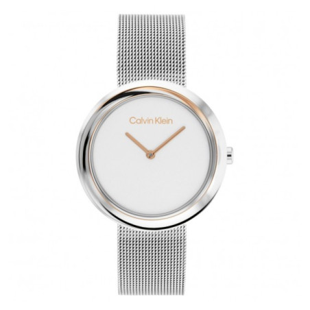Orologio Donna Calvin Klein Sculptural twisted bezel 25200011 Acciaio Silver